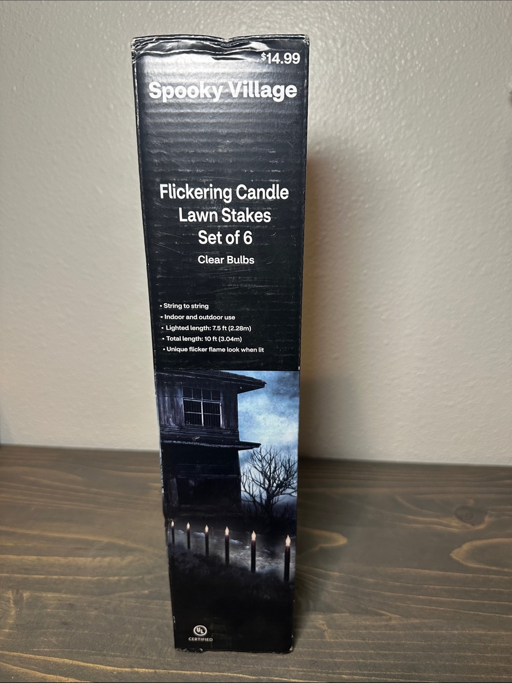 Flickering Candle Lawn Stakes Set of 6 - Clear Bulbs